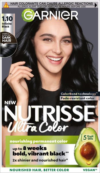 Garnier Nutrisse Ultra Color Permanent Hair Dye 1.10 Infinite Black