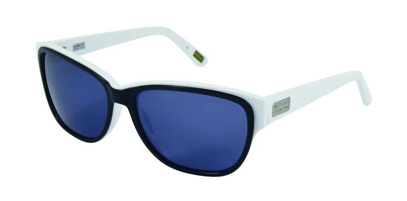Barbour White and Black Clubmaster Sunglasses