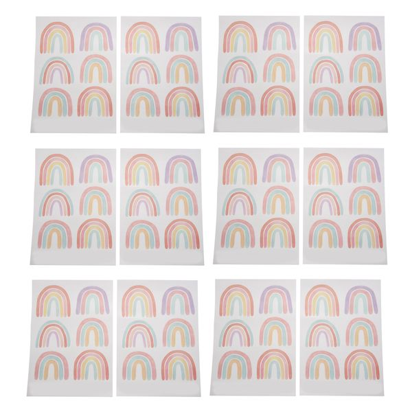 Rainbow Bedroom Decor for Rainbow Wall Decals Room Decor 72 Pieces