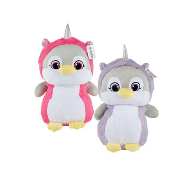 Plush Penguin With Unicorn Hoodie 47cm x 2