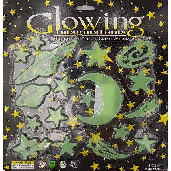 Glow in The Dark Stars &amp; Planets - 18 Piece