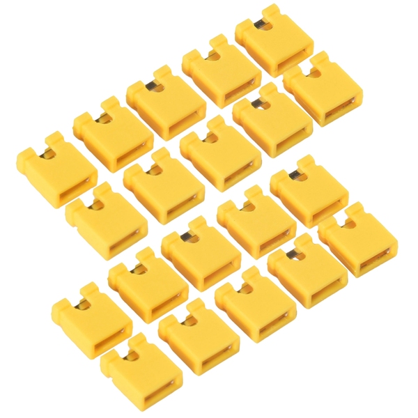 100 Pcs 2.54Mm Jumper Cap Open Type Shorting Cap Shorting Block Yellow