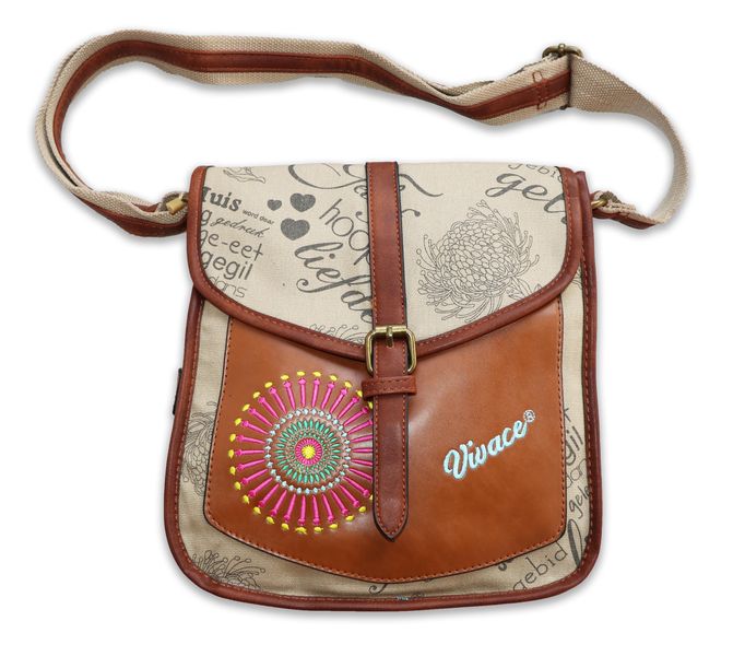 Vivace Beige Crossbody Sling Bag image