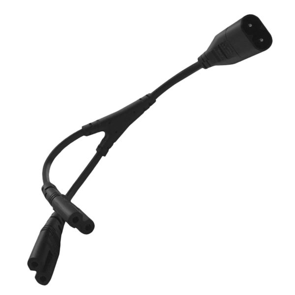 IEC320 C8 to 2X C7 Y Split AC Power Cord, 1 in 2 Out AC Power Cable