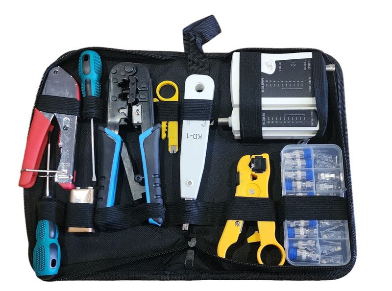 Professional Coaxial Crimper Multi-function Network Maintenance Tool Kit