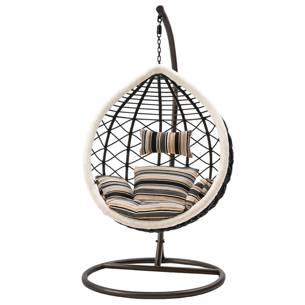 Home Outdoor Chair - Hanging Swing with Soft Cushion