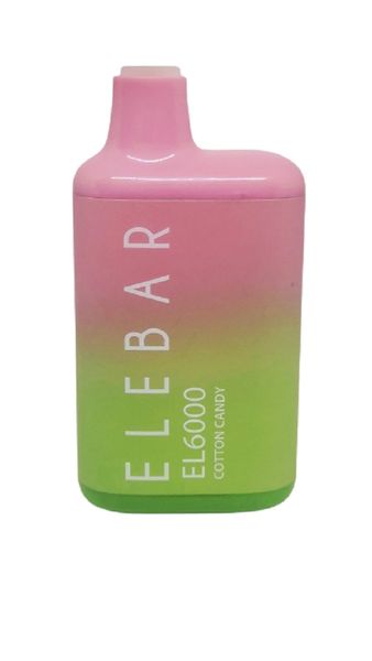 Elebar 6000 Puff Disposable Rechargeable Vape Cotton- Candy