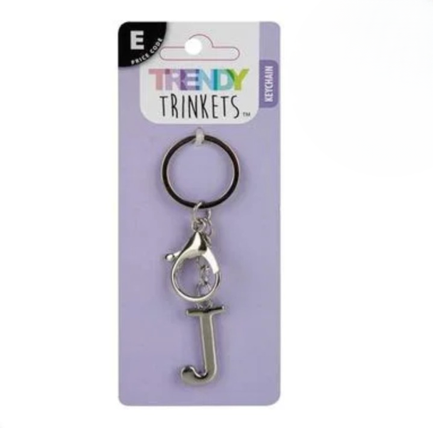 Alpha Metal J - Signature Monogram Keychain