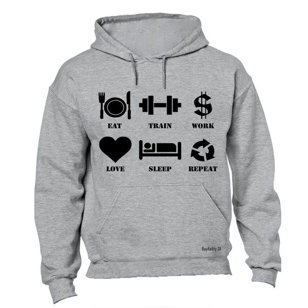 Train - Work.. Mens Hoodie - Grey image