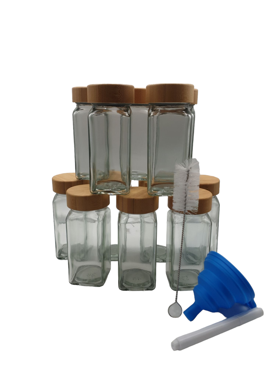 Spice Jar Bottles With Bamboo Lids Shop Today. Get it Tomorrow