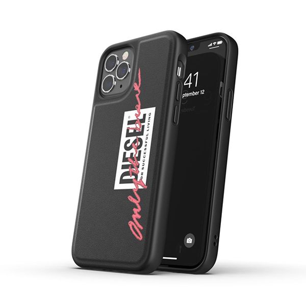 Diesel Inlay Signature Case For iPhone 12 &amp; iPhone 12 PRO - Black
