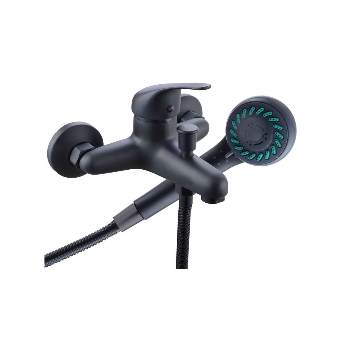 AIYI Matte Black Bath Mixer with Handheld Shower and Hose AY406-093