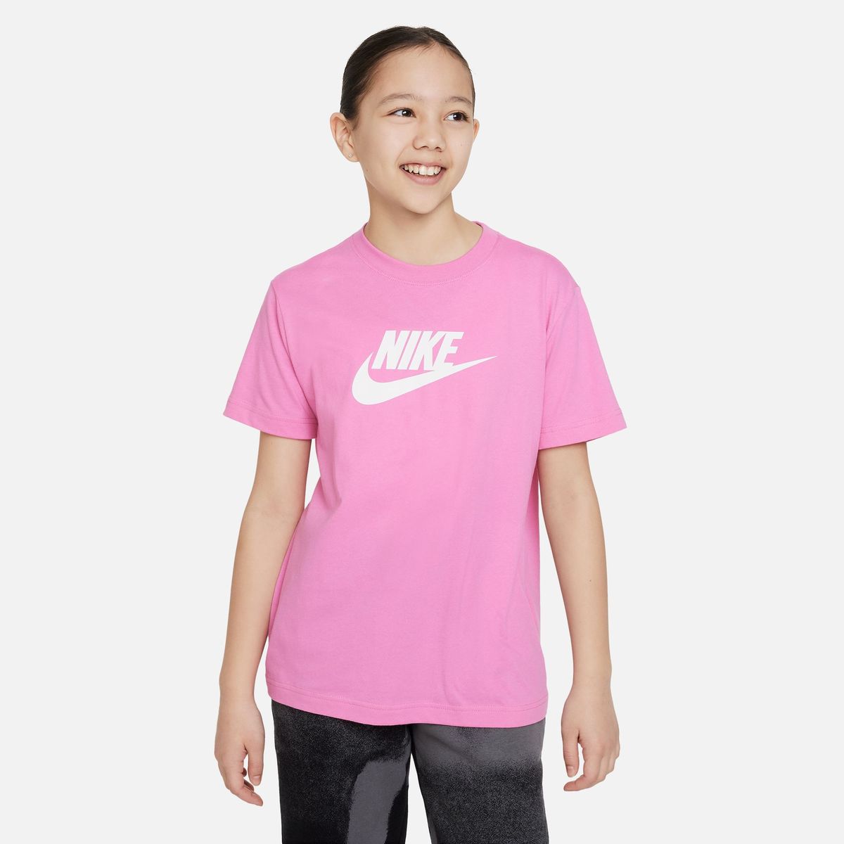 Nike Girls' Sportswear Short Sleeve T-Shirt - Playful Pink | Shop Today ...