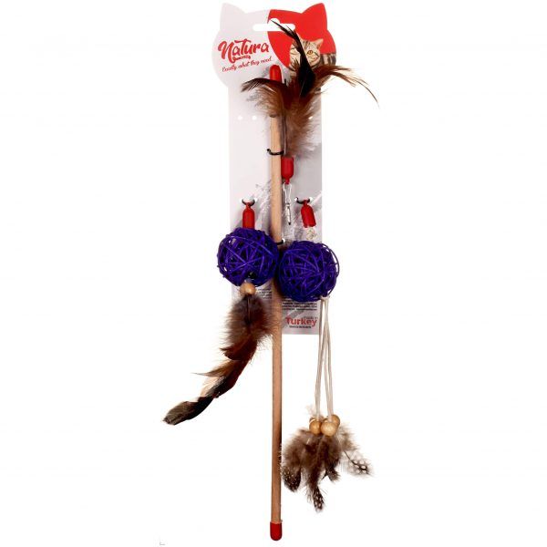 Natura Two Different Ended Natural Cat Fishing Rod Toy