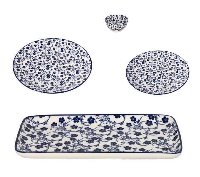 Mento Floral Ceramic Dinnerware 6 Piece Set