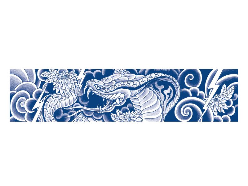 th-INK Semi-Permanent Tattoo Kit - Dragon Clouds- 63x240mm