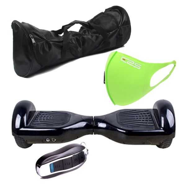 Self Balance Scooter 6.5" Hoverboard-LED-Bluetooth-Remote-Bag &amp; Mask-Black