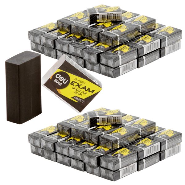 90 Pack Erasers Black Exam Erasers Eco-PVC for School Office Drawing