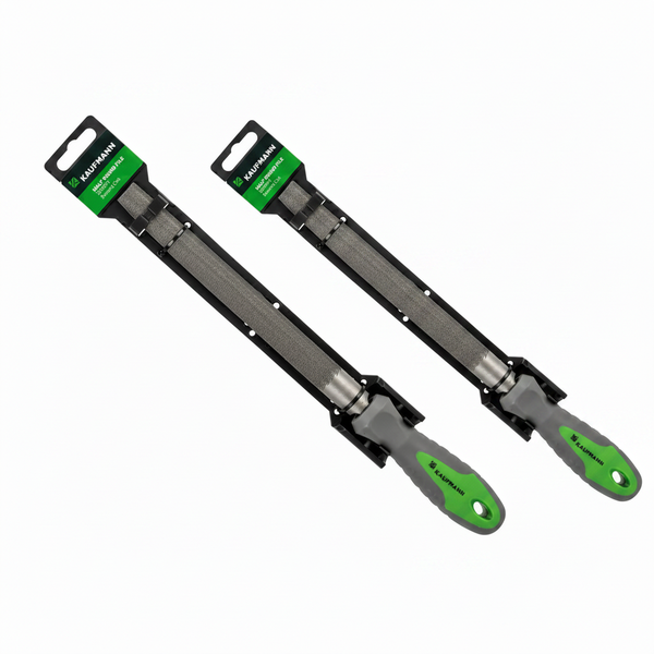 Kaufmann 200mm Half Round Bastard File - High-Carbon Steel Tool - 2 Pack