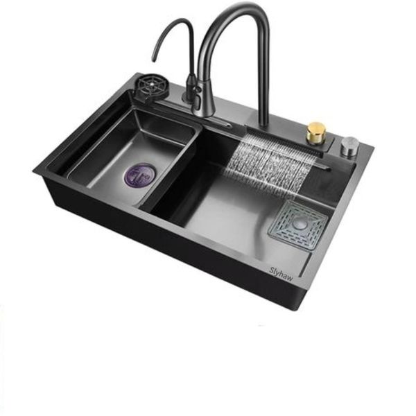Slyhaw - Multifunctional Modern Kitchen Sink+Rinse + Chop + Drain + Store