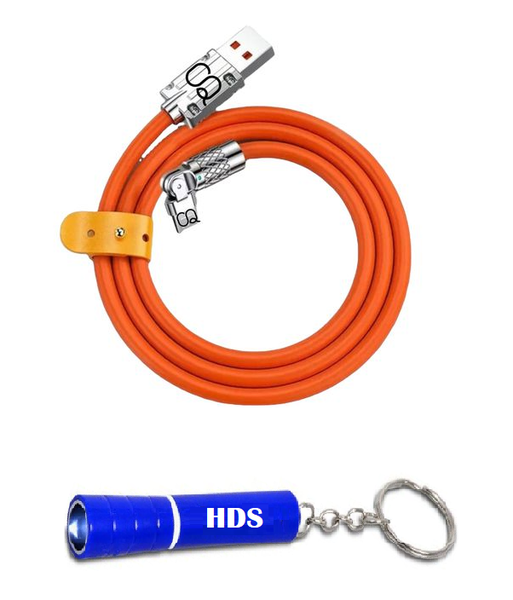 High Quality Liquid Silicone Type C Charging Cable with HDS Torch