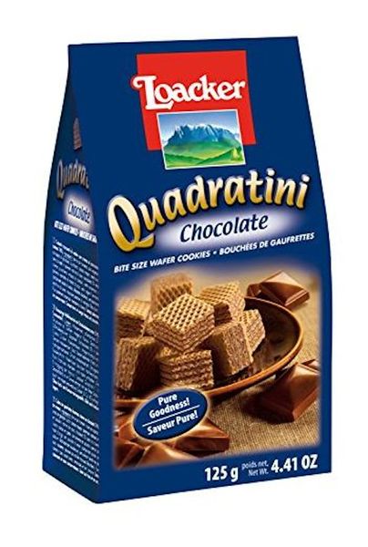 Loacker Quadratini Chocolate 125g (Box of 12)