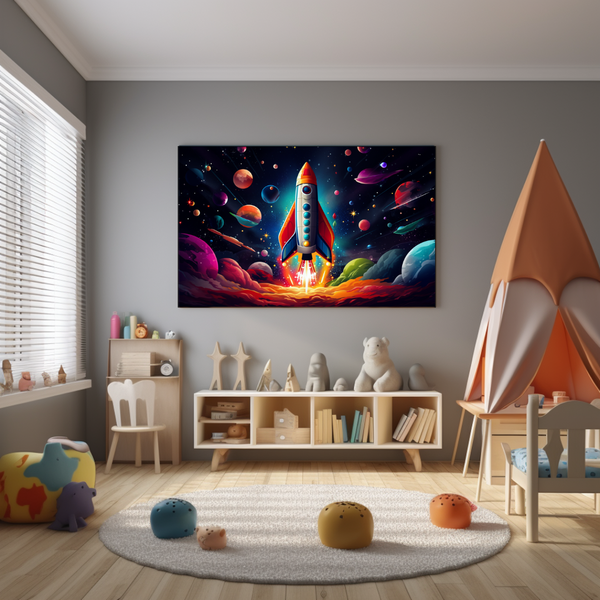 Canvas Wall Art - Rocket Adventure - BK0009