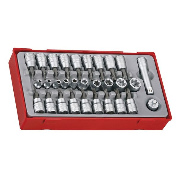 TengTools - 3/8" Drive TX/TPX/TXE Socket Set, 30 Pieces - TTTX30