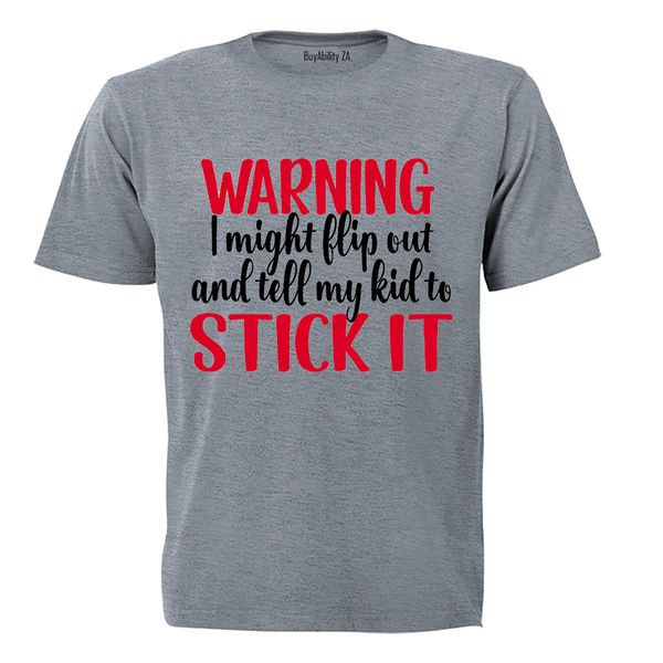 Warning, I Might Flip Out - Mens - T-Shirt - White