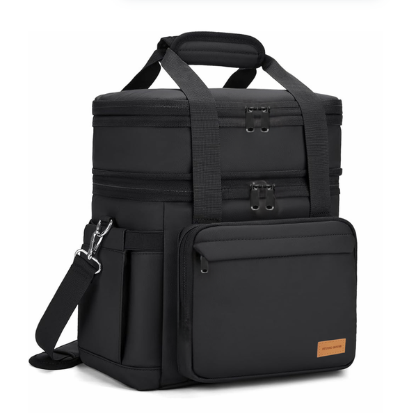 Expandable Dual-Compartment Large Capacity Lunch Cooler Bag