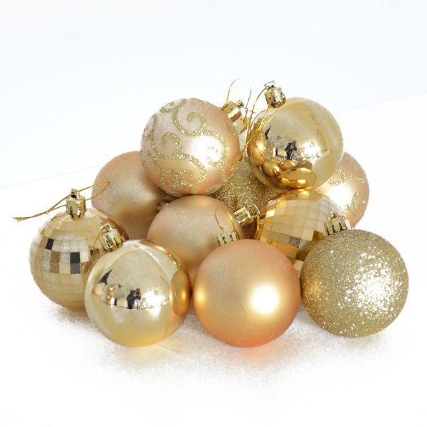 Assorted Christmas Gold Baubles - Pack of 24