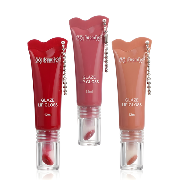 3 Pieces 12ML Mixed Colors Matte Lip Balm Keychain Tubes