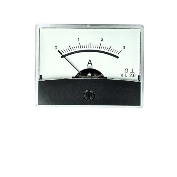 PM2 Panel Meter DC Amps 3A Range 38mm Shank 61x47mm