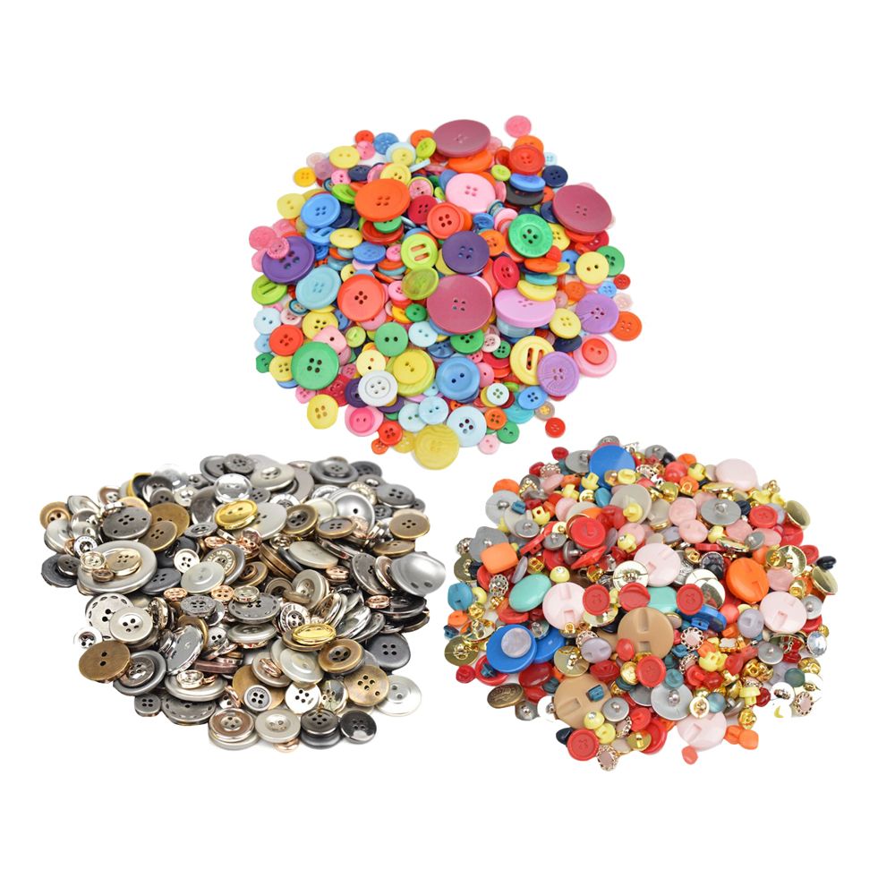Craft Multi Use Scrapbooking Clothing Embellishment Buttons Set Of 1800 ...