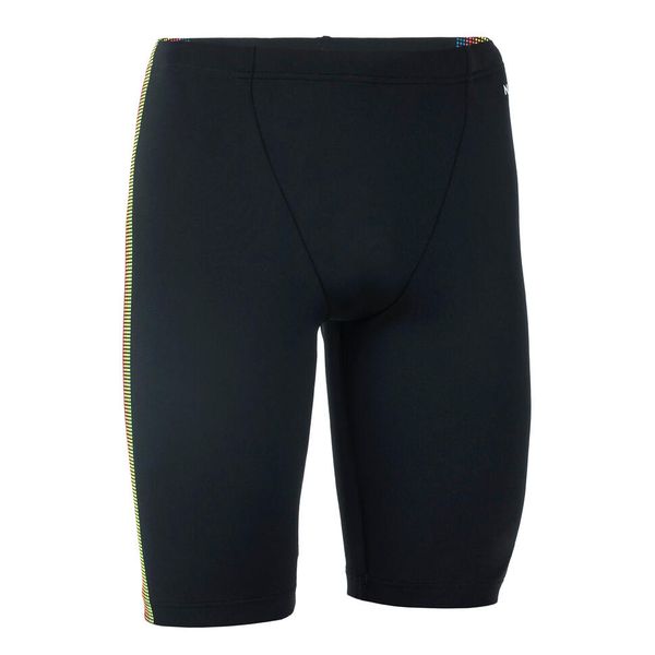 Nabaiji Boys' Swimming Jammer Fitib Black / Neon yellow