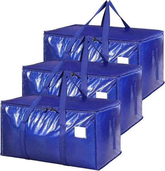 3 Pack Heavy Duty 90L Moving Bags &amp; Storage Bags - Waterproof Organizers