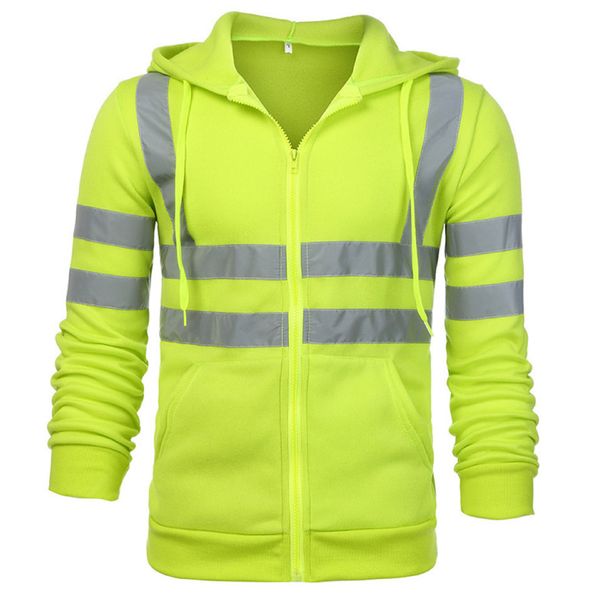 Fashionable DIY Reflective High Visibility Work Safety Jacket Hoodie