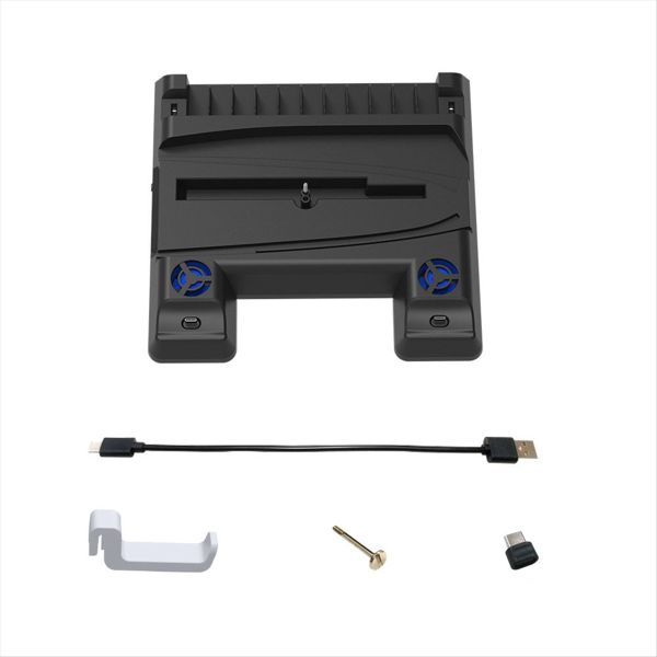 for Ps5 Slim Vertical Cooling Stand Led Charging Dock Station