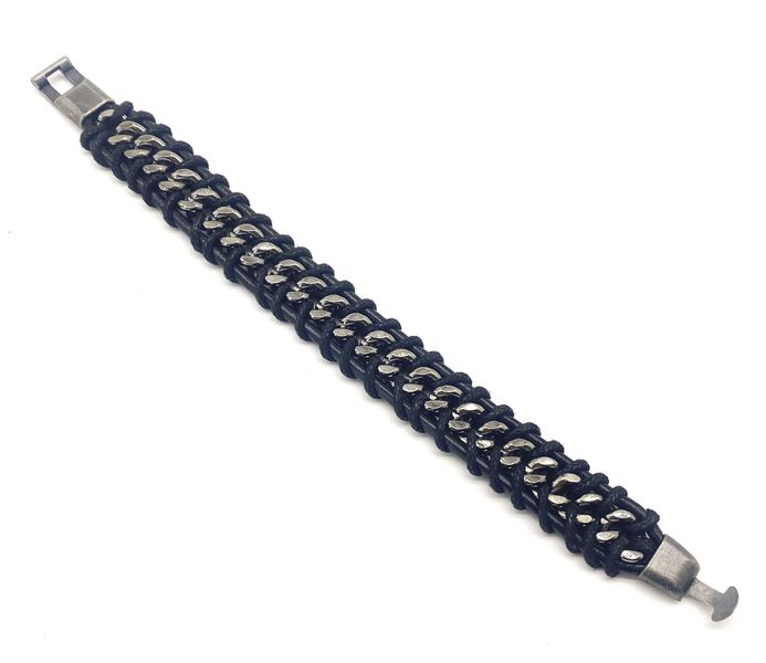 Fabulae Leather &amp; Steel Braclet, Jeff
