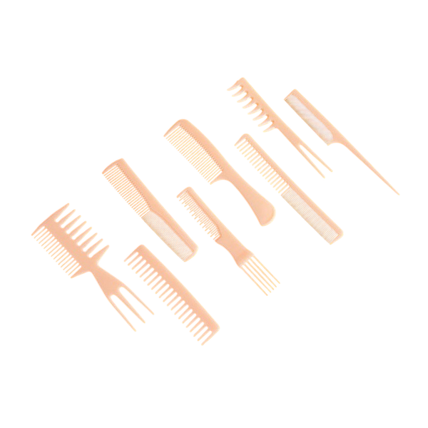 8-Piece Salon Professional Hair Comb Set - Premium Styling Kit