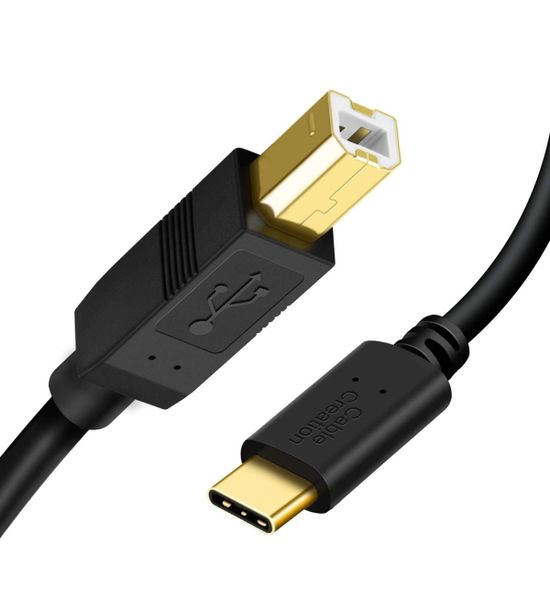 USB-C to Printer High-Speed Cable Connect Type-C Phones Printers 2m