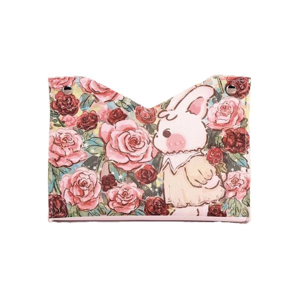 Rose Garden and Bunny Pattern Tissue Box