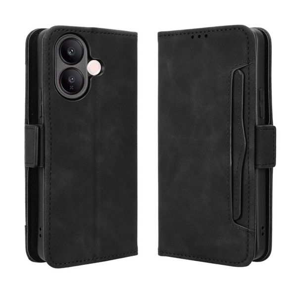 Multi Card Groove Leather Cover Compatible With Vivo V60 Lite 4G/5G