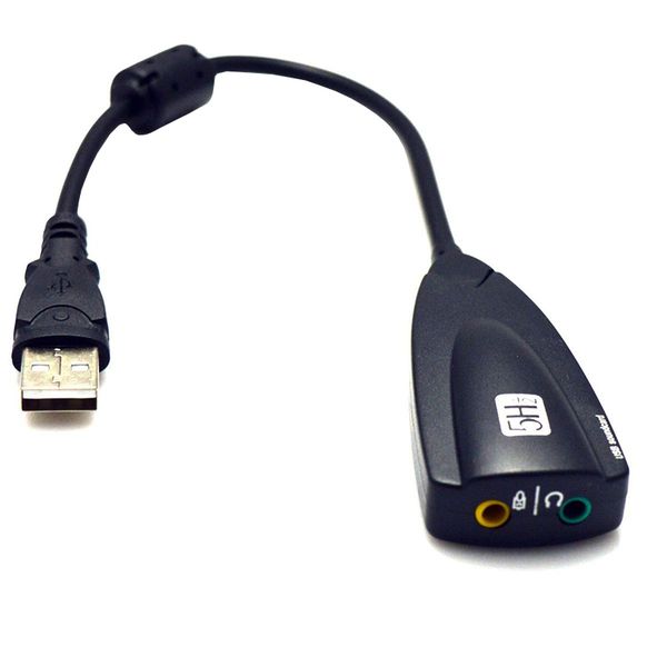 STEEL SOUND 5Hv2 Virtual 7.1 Channel USB External Sound Card with cord