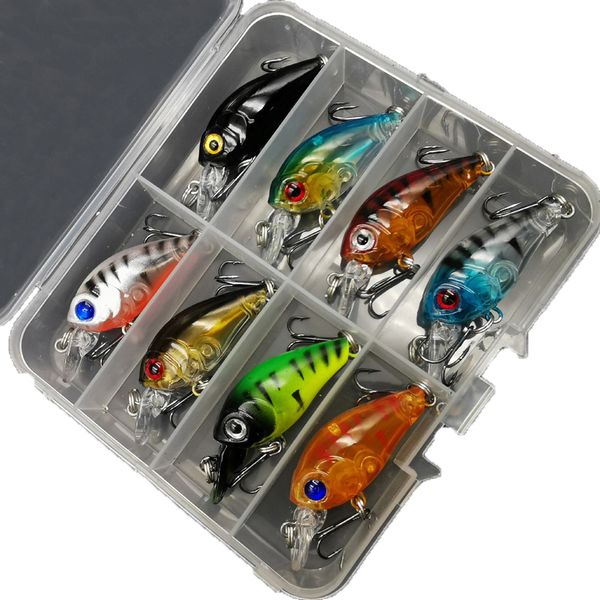 8pcs Fishing Lure Kit Artificial Bait Topwater Fishing Bait