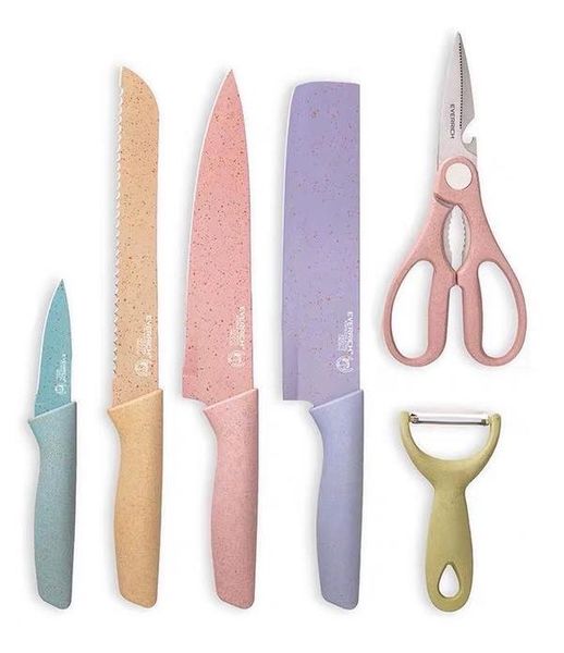 6 Pieces Corrugated Kitchen Knife Set