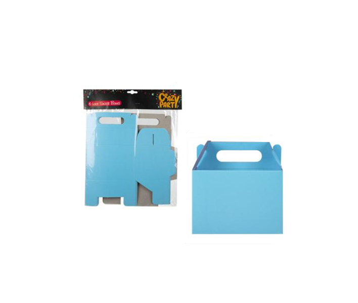 Crazy Party - 6 Piece Loot snack Boxes - Blue x 3