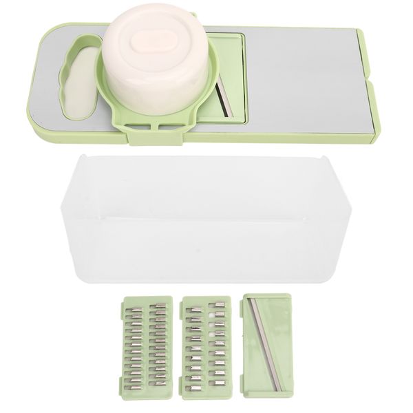 Vegetable Cutter Veggie Potato Chopper Garlic Chopper(3 Blades+Storage Box)