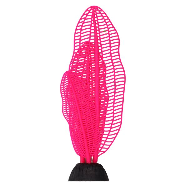 Vibrant Florescent Silicon Seaweed Plant, Coral Plant C, Pink 19 Cm