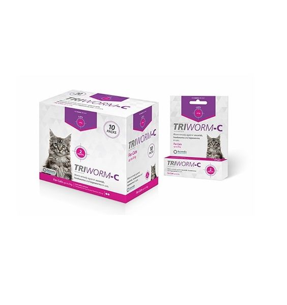 Ascendis - Triworm-C For Cats - 0.8g x 10